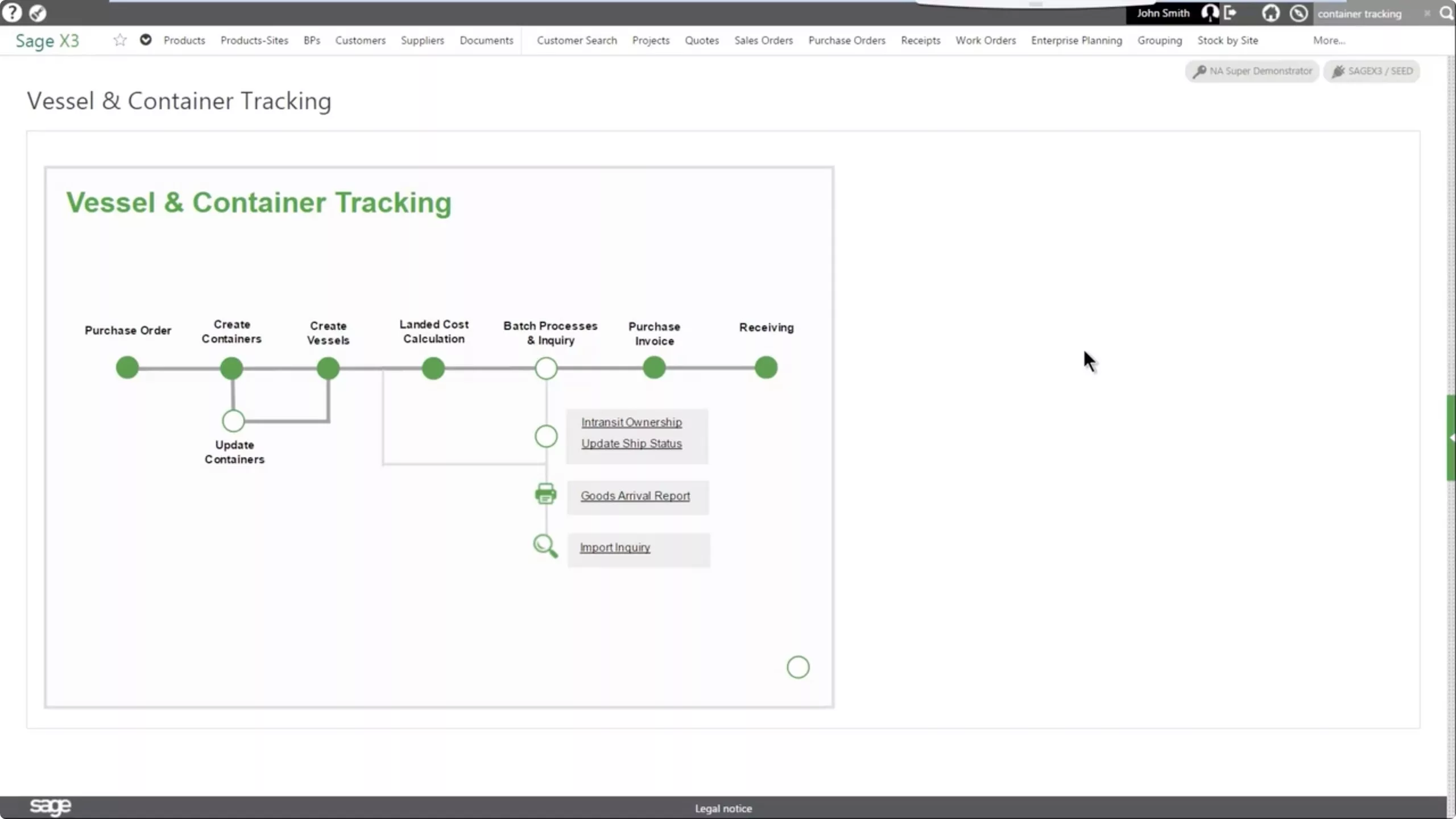 Container tracking and logistics video image